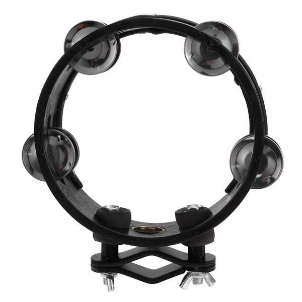 Drum Circle Double Row Rattle Drum Rings Tambourine Drum Wood Color