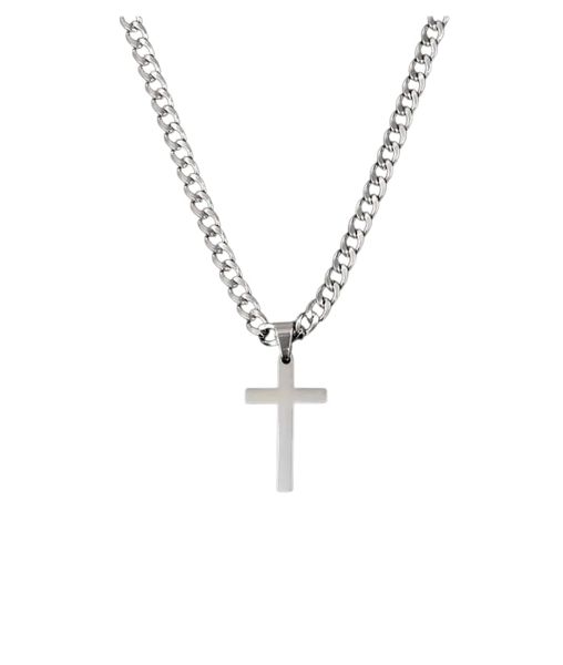 Men's 201 Stainless Steel Cross Pendant Necklace