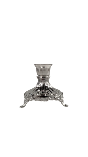 Single Candle Stand with 3 Legs - Silver Plated