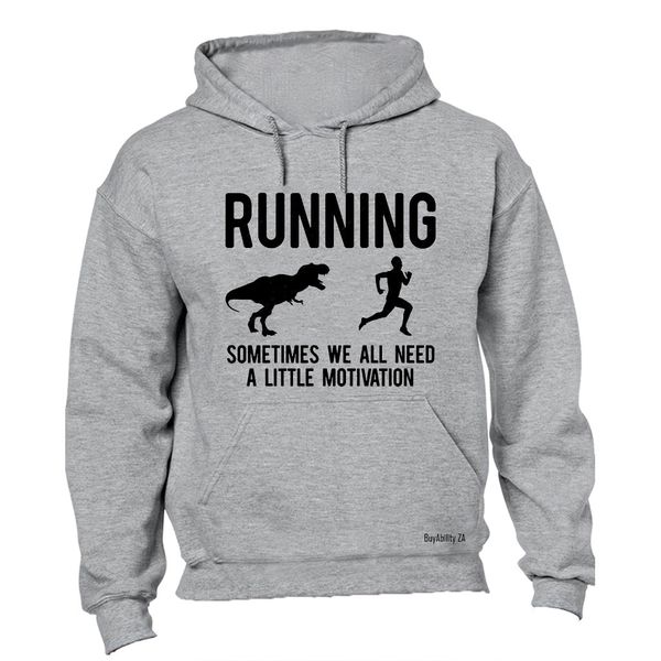 Running - Mens - Hoodie - Grey