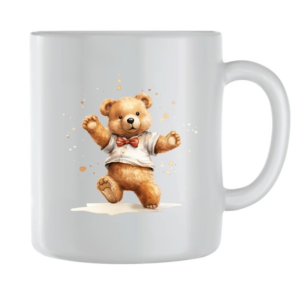 BowTie Coffee Mugs for Men Women with Teddy Bear Lover Graphic Cup Gift 189