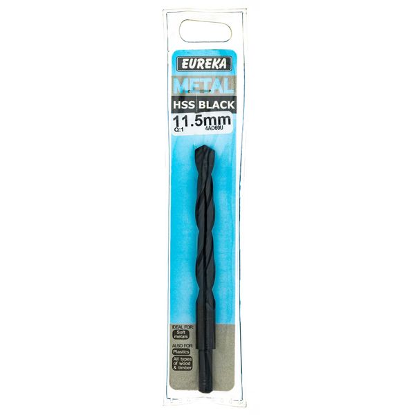EUREKA DRILL BITS HSS Black 11.5mm Q:1 for Metal 4AO60U