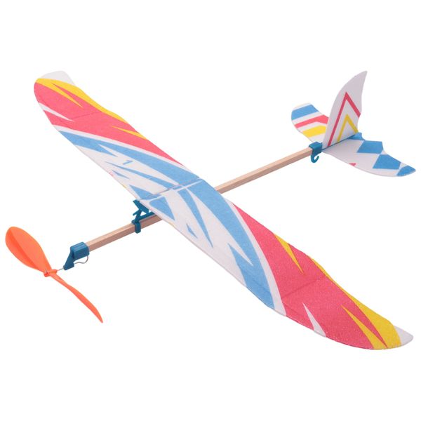 Elastic Rubber Band Powered DIY Foam Plane - Model Kit Aircraft Toy
