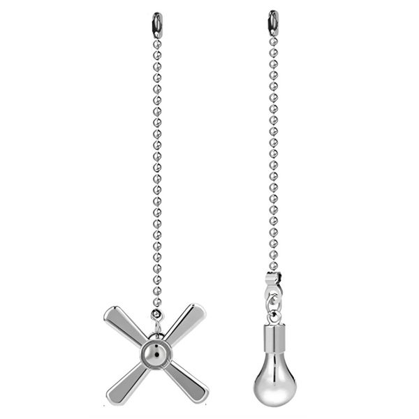 Décor 2 Pieces 4-Blade Decorative And Bulb Pull Chain Extension Set -35cm