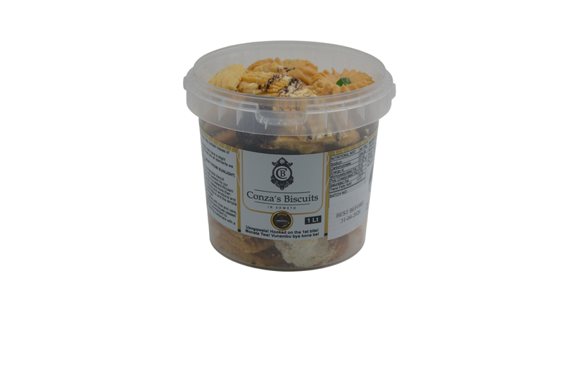 Conza's Homemade Assorted Biscuit Bucket 1L