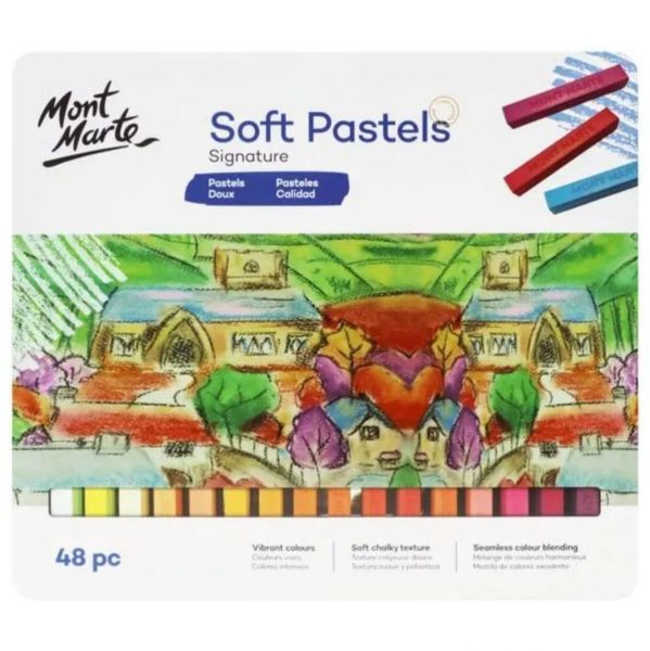 Soft Pastels in Tin Box 48 Pieces