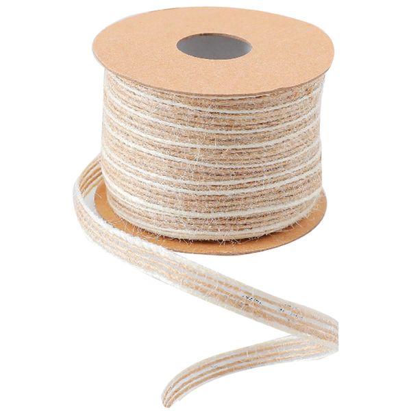 Home Decor Multi-Use Burlap Ribbon Jute Fabric Rolls - Simplistic - 10 Metre
