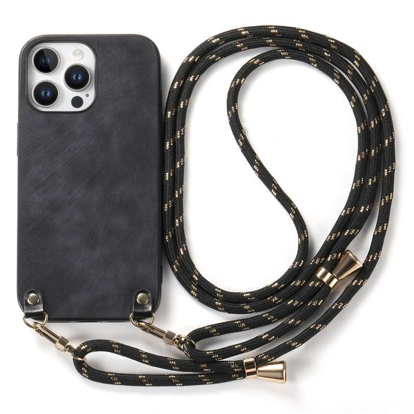 Chain crossbody Solid Color Phone Case Compatible with Redmi Note 14 Pro 5G