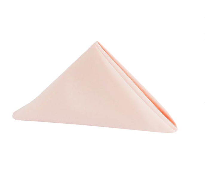 Set of 10 Polyester Napkins 35cm - Blush