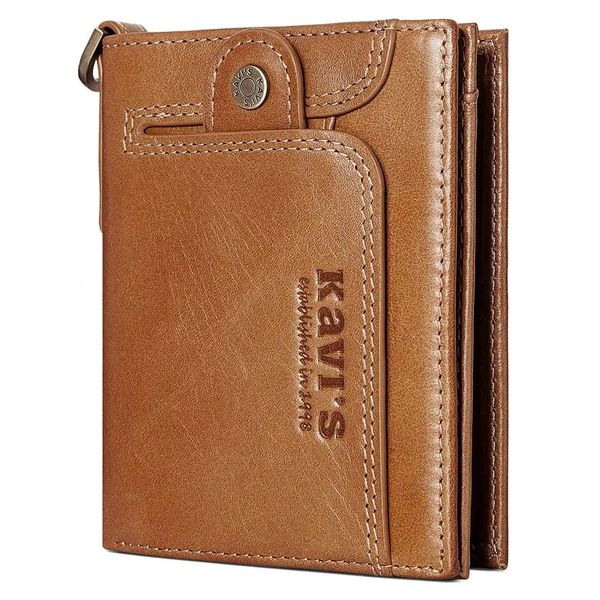 Kavi's Mens RFID Ageless Bi-Fold Leather Wallet