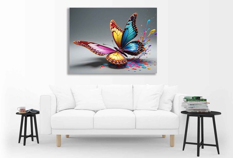 0310 Colorful butterfly Canvas Wall Art