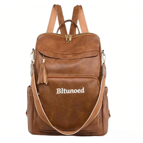 Bltunoed Women's Backpack, Large Capacity 15 L, 36 x 32 x 15 cm, Brown