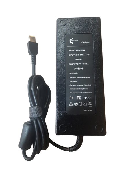Comways - Replacement Laptop Charger For Lenovo (USB PIN) 20V 6.75A - 135W