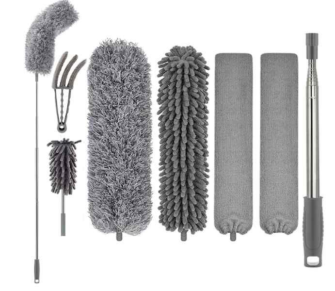 Microfiber Duster Cleaning Kit with Extension Pole 7 Pieces