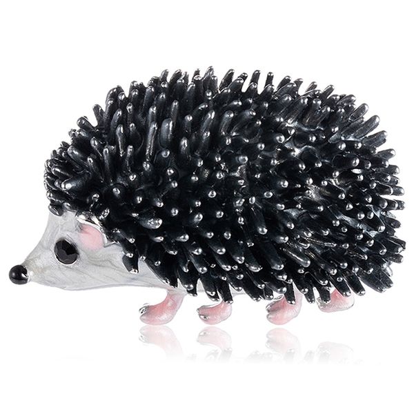 Cute Silver Color Hedgehog Brooches Kawaii Alloy