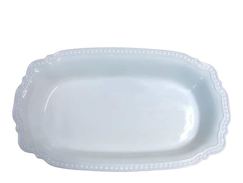 White Casserole Dish 37.5X21X6cm