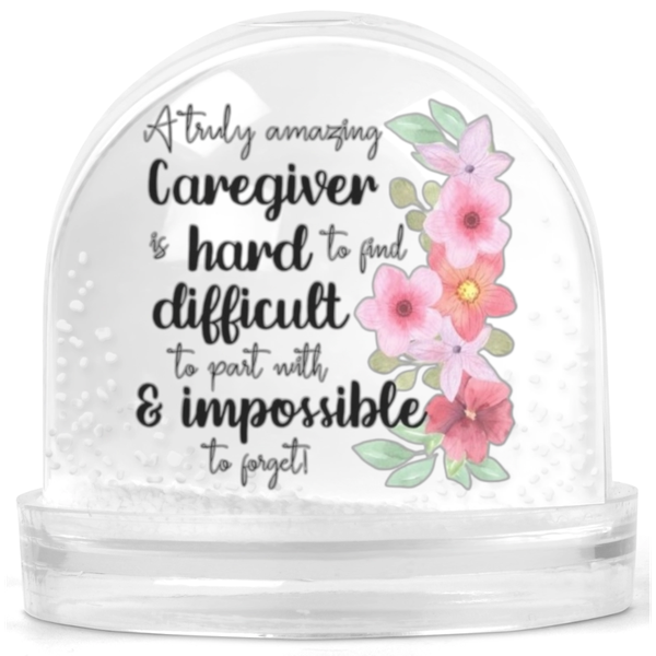 A Truly Amazing Care Worker Gift Snowglobe