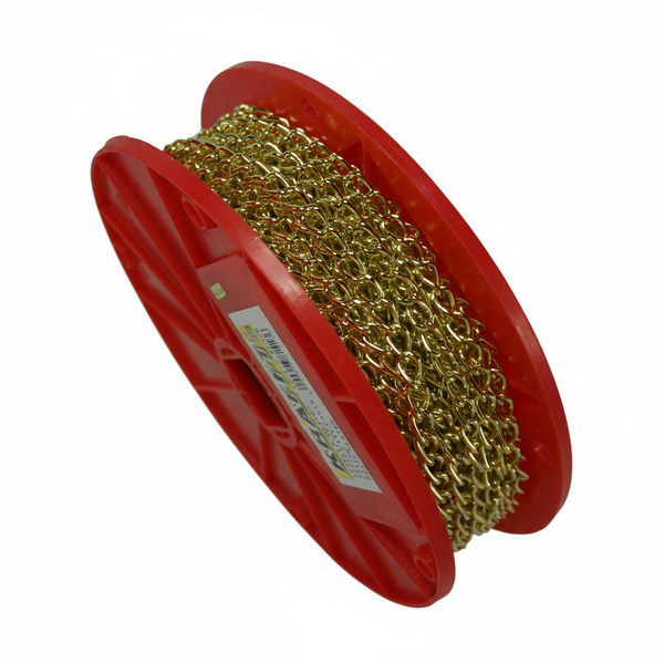 KRAFFT Brass Plated Twist Link Chain 1.6mm x 30m for Crafts