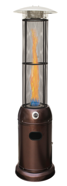 Alva Gas Patio Heater-Glass flame tube-2.1M Tall-Hammertone