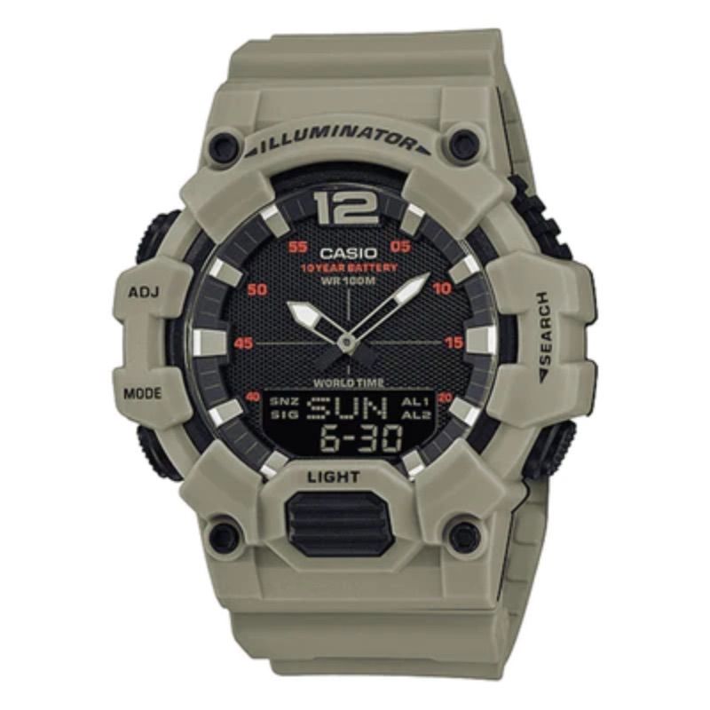 Casio - Anadigital Brown Ribber Mens Watch HDC-700-3A3Vdf | Shop Today ...