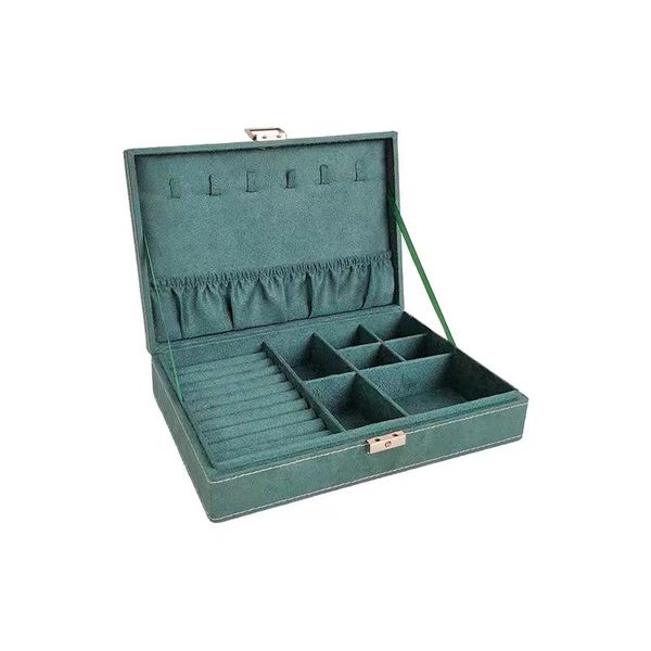Emerald Green Velvet Jewelry Storage Box Earrings Necklace Bracelet Box
