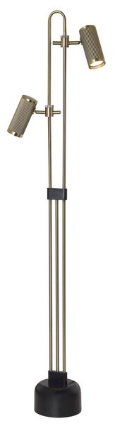 Bright Star Lighting SL440 Antique Brass &amp; Matt Black Standing Lamp