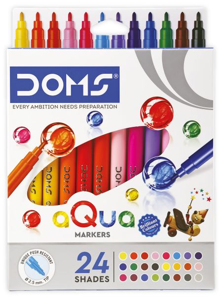 Doms Aqua Watercolour Pens 24 Pc