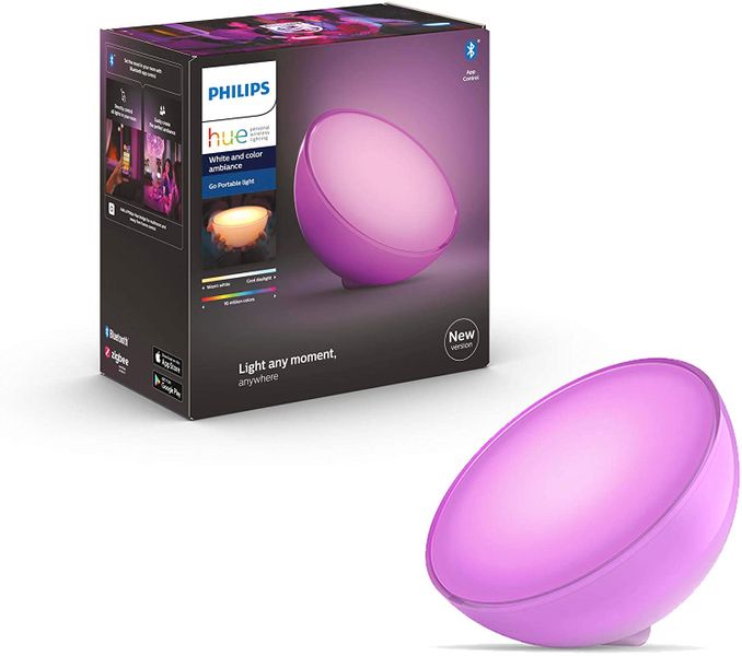 Philips Hue GO 2.0 Smart Portable Table Lamp Works with Bluetooth