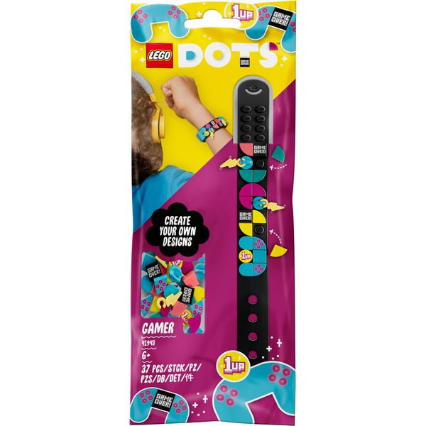 LEGO DOTS Gamer Bracelet with Charms 41943 DIY Craft Kit (37 Pieces)