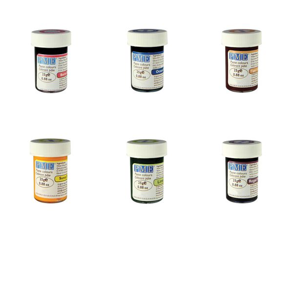 PME Icing Colour Gel Paste Cupcake Decorating Rainbow Cake Colours Set Kit