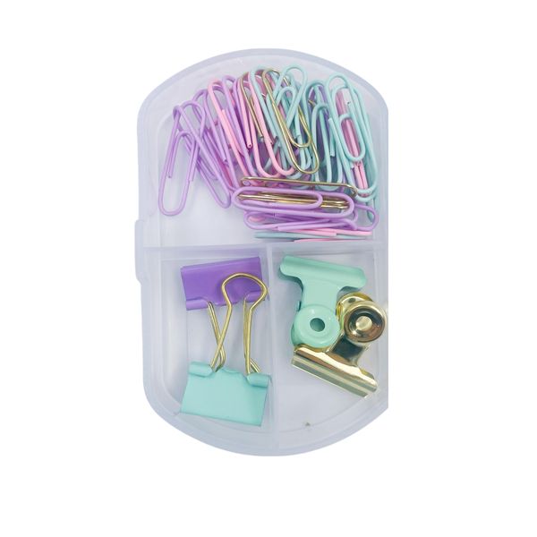 Small Three-Box Station With Paper Clips And Binders