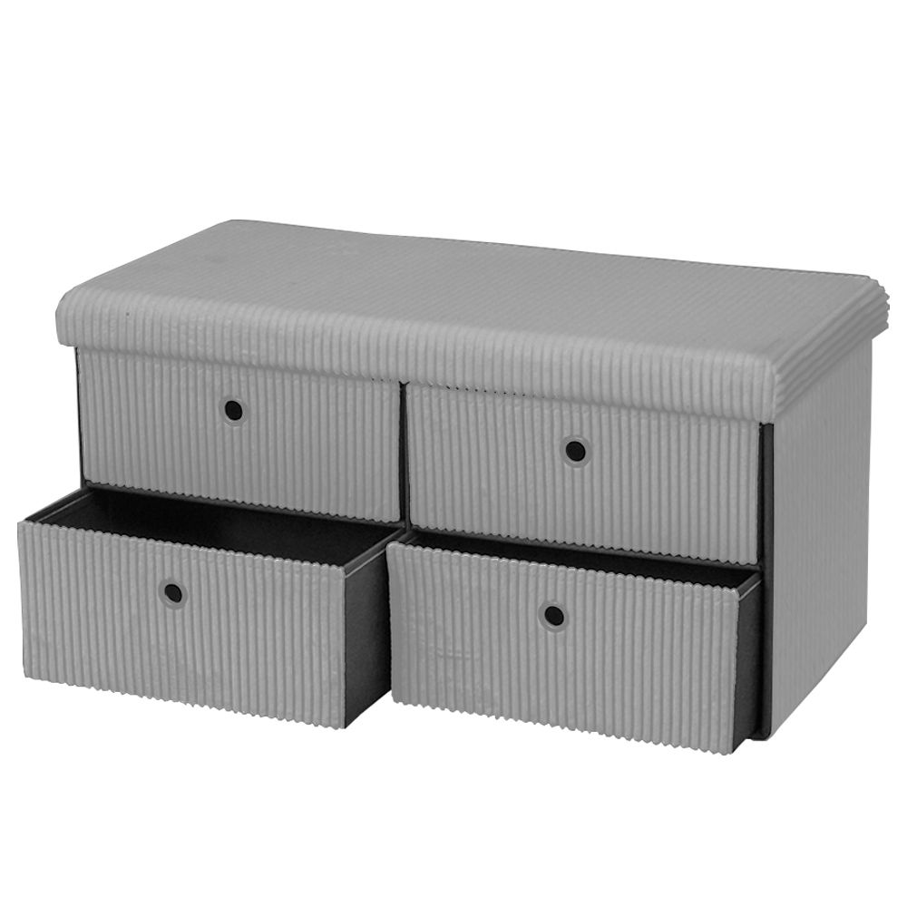 Lamont 4-Drawer Folding Storage Bench Ottoman