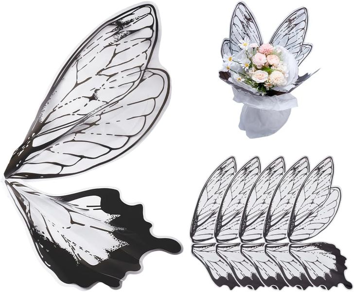 Craft Waterproof Butterfly Flower Bouquet Wrapping Paper Sheets Set of 20