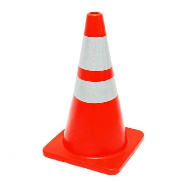 Traffic Cone Flexible Day-glow Orange With Reflective - 450mm Four Pack