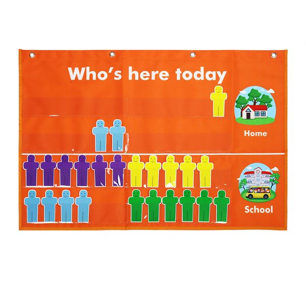 Orange Student Attendance Hanging Bag