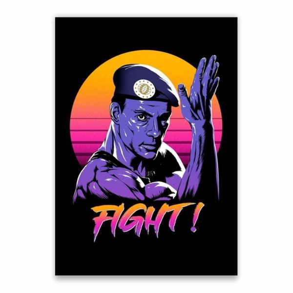 Rob Van Damme Fight Poster - A1
