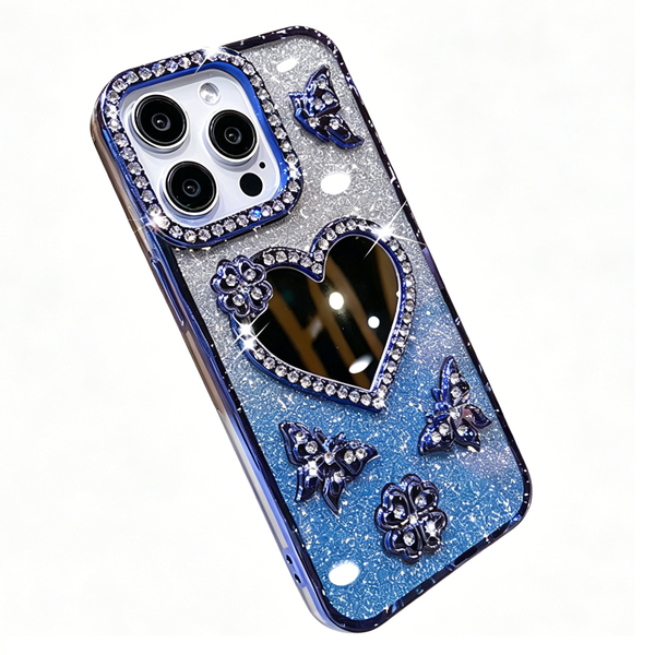 Heart-Shaped Mirror-Blue image