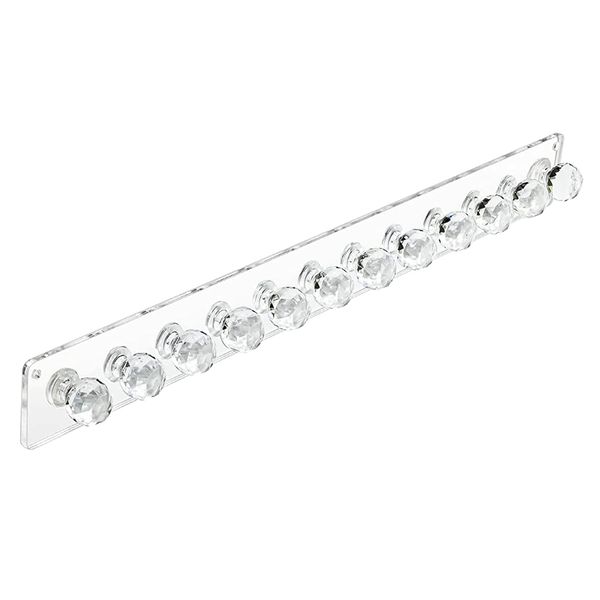 Clear Acrylic Wall Mounted Necklace Hangers Jewelry Organizer with 12 Hooks