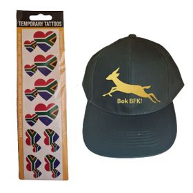 Springbok South Africa Bok BFK Cap Tattoo Combo - Bok Tattoos | Shop ...