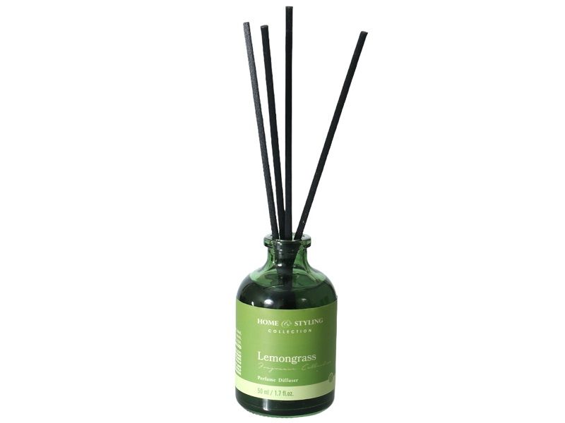 Reed Diffuser in Glass Bottle With 6 Rattan Sticks Lemongrass