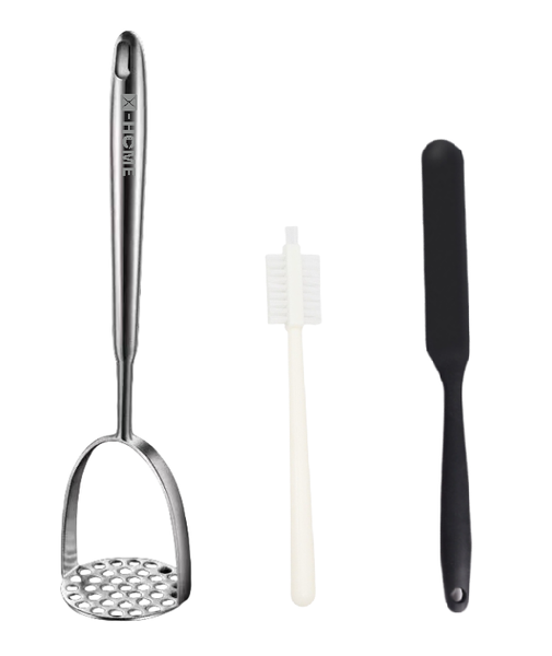 X-HOME Heavy Duty Potato Masher Seamless Stainless-Steel Extra Long Handle