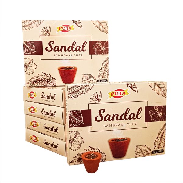 Puja Sandal Sambrani Cups x 6 Boxes