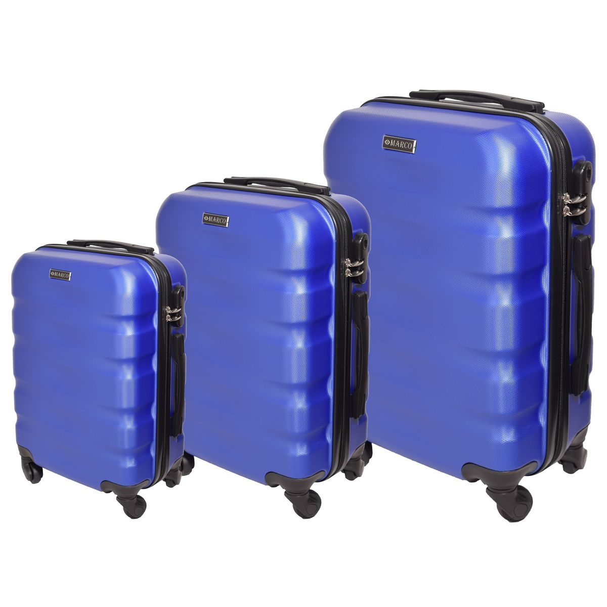 Marco Aviator Luggage Bag 3 Set 20" 24" 28" Blue Shop Today. Get