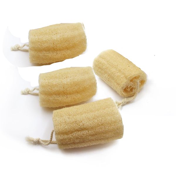 Natural Loofah Sponge Organic Loofa Set 4 Pack,