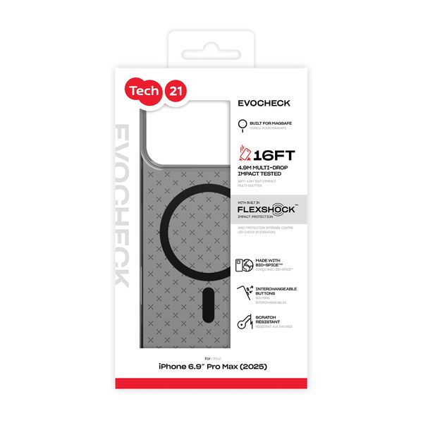Tech21 EvoCheck With Magsafe | Smokey/Black | Compatible With Iphone 17 Pro Max