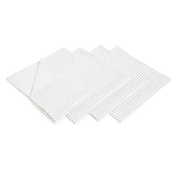 George &amp; Mason - Pack of 4 Herringbone Stripe Napkins