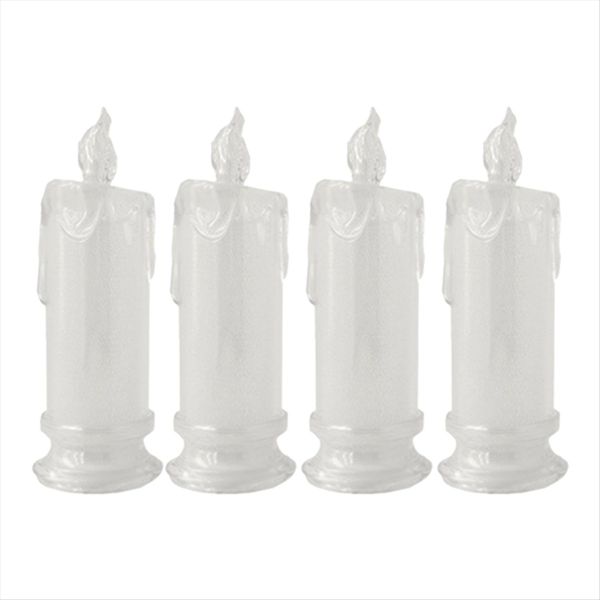 4PCS LED Flameless Candles ,LED Clearance Pillar Candles, Battery Included,