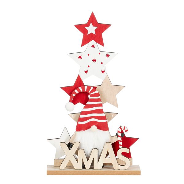 Table Decoration Xmas Tree Stars l18 x w1 x h31cm