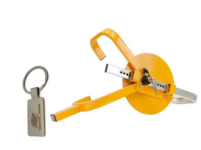 Anti-Theft Heavy Duty Wheel Clamp With TIT Keychain