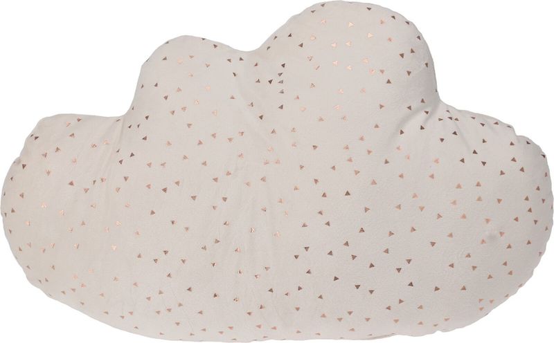 White Velvet Cloud Throw Pillow with Gold Foil 40x40cm